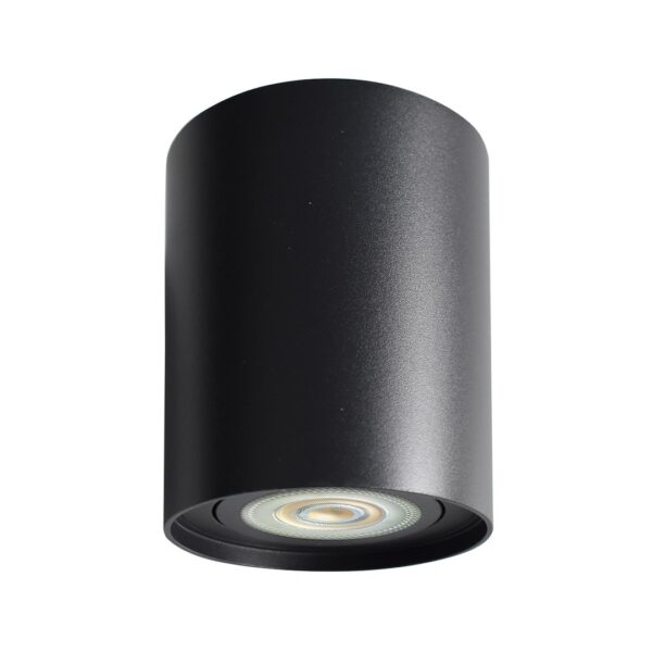 Spot rotund aplicat Bima negru – GU10 1X10W IP20 D80