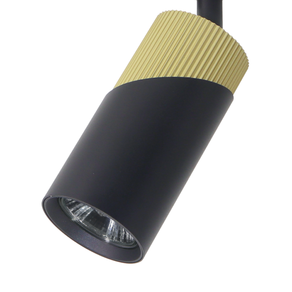 Spot Neo pentru sina, negru cu auriu, 1xGU10 Milagro ML0279