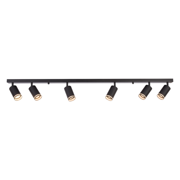 Spot Pipe Ring, negru, 6XGU10 Milagro ML2075