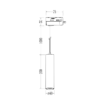 Spot Pipe Zwis, negru, 1XGU10 Milagro ML2063