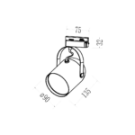 Spot Quber pentru sina, alb, 1xE27 Milagro ML2273