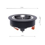 Spot Redondo, negru 1XAR111 GU11 Milagro ML5696