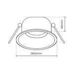 Spot rotund mobil, incastrat, 1xGU10, IP20, culoare alb Milagro MLOS7239