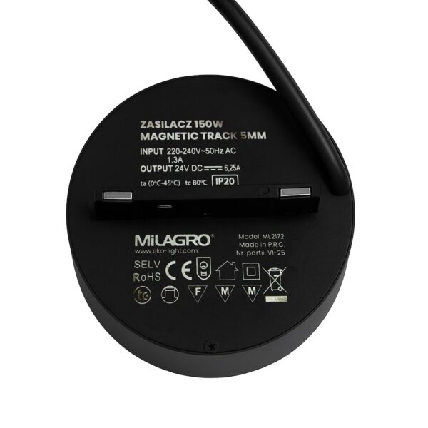 Sursa de alimentare pentru sina magnetica, 150W, 5 mm Milagro ML2172