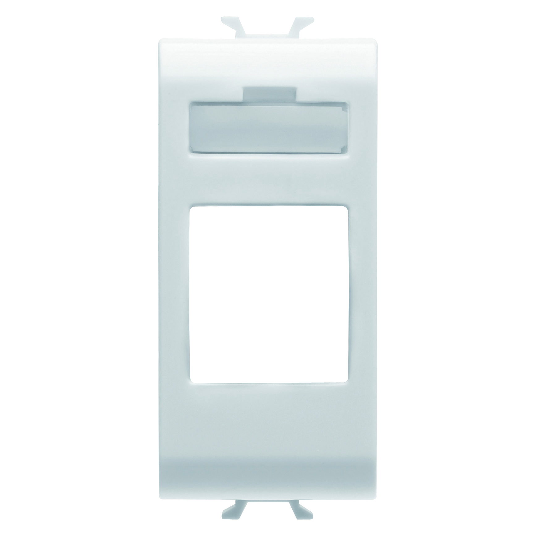 Adaptor pentru Conectori de Date Carcasa - Tip Amp/Mufa Trapezoidala - 1 Modul - Alb Lucios - Antibacterian - CHORUSMART