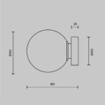 Aplica de perete Basic form Maytoni MOD321WL-01B