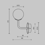 Aplica de perete Erich Maytoni MOD221-WL-01-N