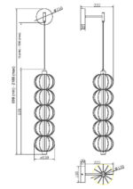 Aplica de perete Golden Cage Maytoni MOD216WL-L10G3K