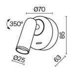 Aplica de perete Mirax Maytoni C038WL-L3W3K