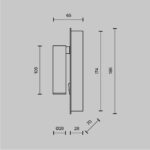 Aplica de perete Mirax Maytoni C041WL-L3W3K
