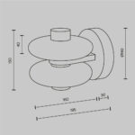 Aplica de perete Nuvem Maytoni MOD497WL-L8BRK