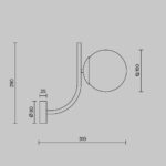 Aplica de perete Rendez-vous Maytoni MOD109WL-01BS