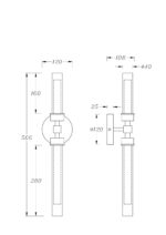 Aplica de perete Stelo Maytoni MOD116WL-L7BS3K
