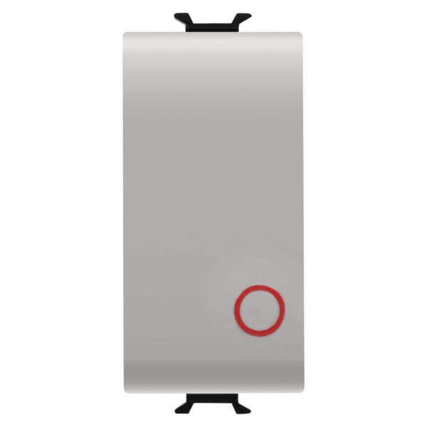 Buton 1P 250V Nc 16A  Simbol 0 Rosu - 1 Modul - Bej Satinat - CHORUSMART