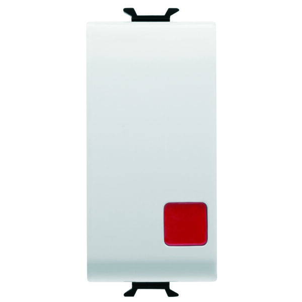 Buton 1P 250V Nc+no 16A - Stop - Lentila Rosie - 1 Modul - Alb Satinat - CHORUSMART