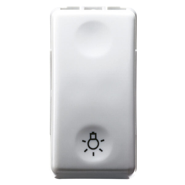 Buton 1P 250V NO 10A - Cu Indicator Luminos - 1 Modul - Sistem Alb