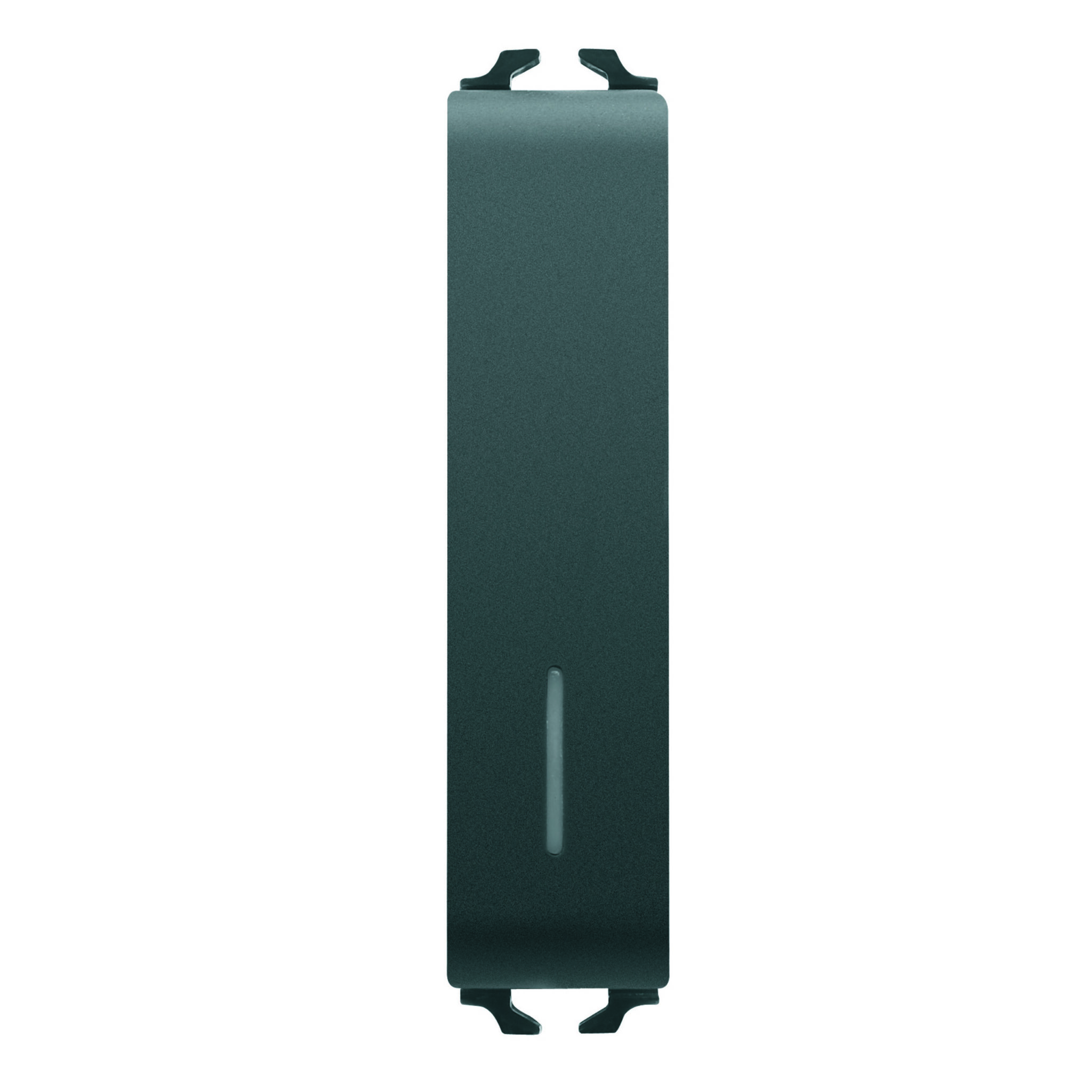 Buton 1P 250V NO 10A Iluminabil - Cu Difuzor - 1/2 Modul - Negru Satinat - CHORUSMART