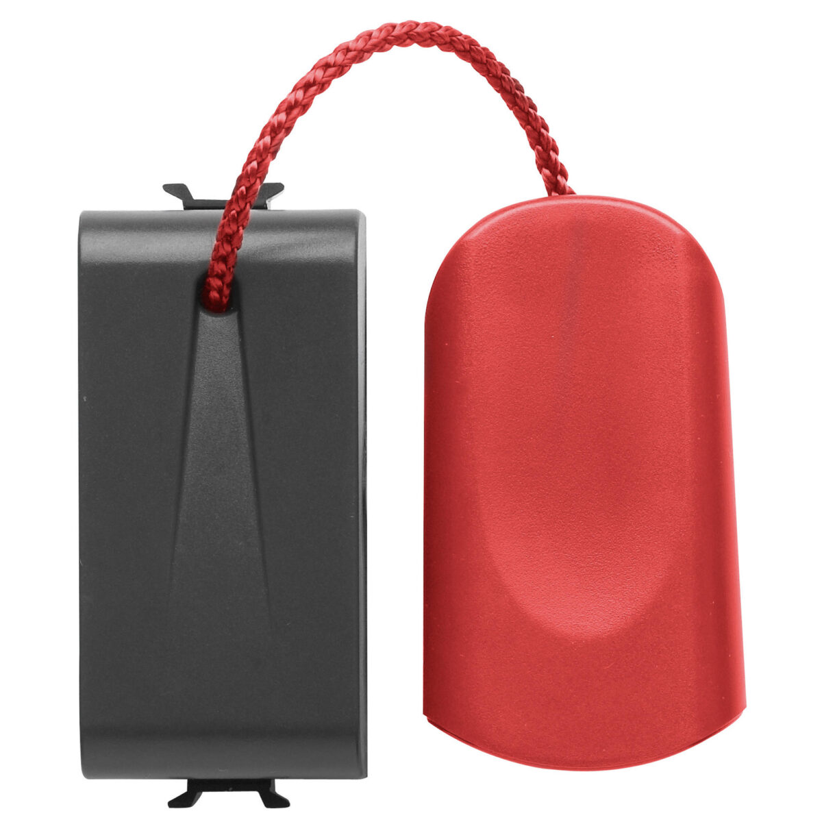 Buton 1P 250V NO 16A – Cordon de Tragere – 1 Modul – Negru Satinat – CHORUSMART Buton 1P 250V NO 16A - Cordon de Tragere - 1 Modul - Negru Satinat - CHORUSMART