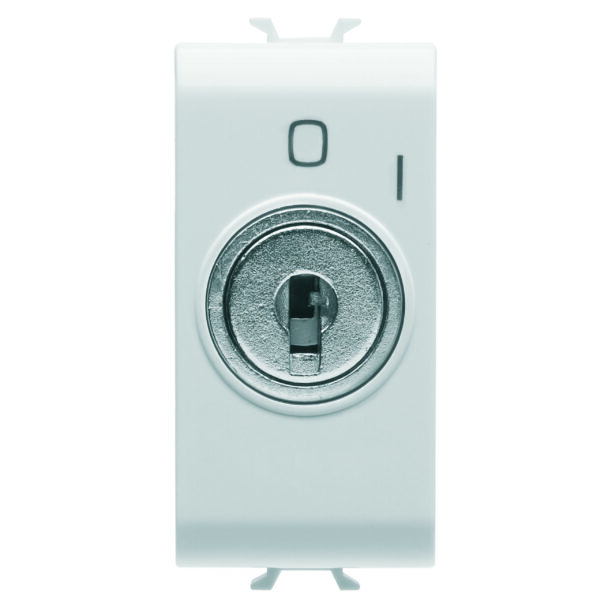 Buton 2P 250V ac - NO 10A - Cu Cheie - 1 Modul - Alb Satinat - CHORUSMART