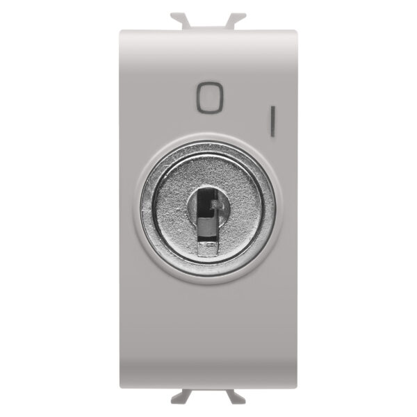 Buton 2P 250V ac - NO 10A - Cu Cheie - 1 Modul - Satin Natural Bej - CHORUSMART