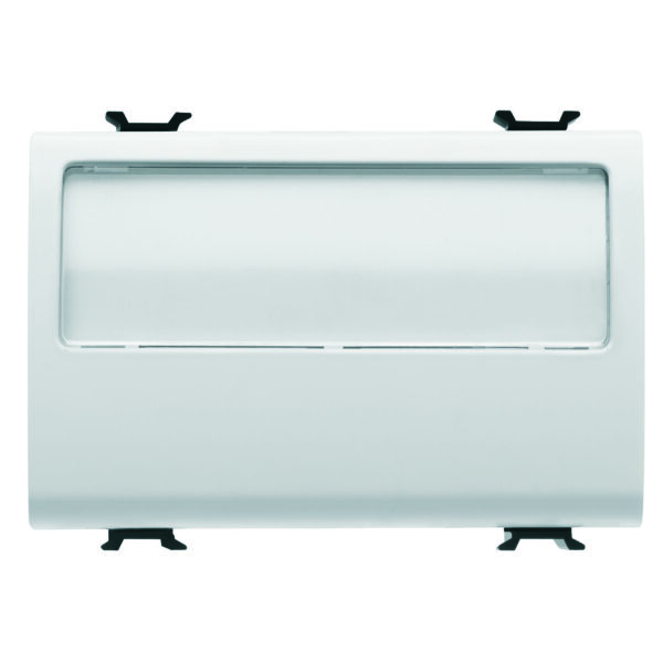 Buton cu Placuta de identificare Iluminata 250V NO 10A - 3 Module - Alb Satinat - CHORUSMART