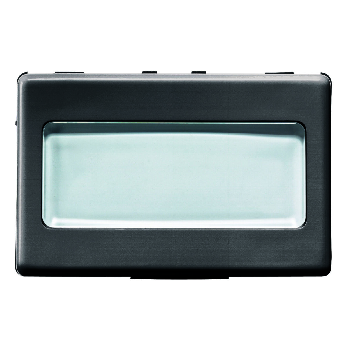 Buton de Comanda cu Placuta de Identificare Iluminata din Spate 250V NO 10A - 3 Module - Sistem Negru