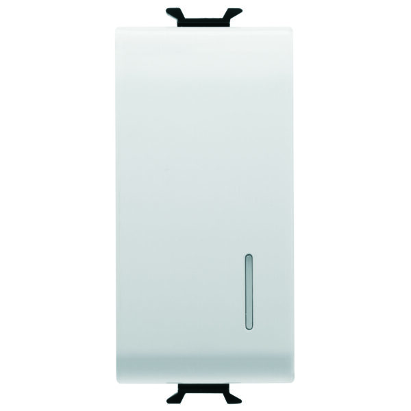 Buton Electronic Soft-click - Iluminat din Spate - Cu Difuzor - Pentru Interfete Contacte Magistrala - 1P fara Potential - 1 Modul - Alb Satinat - CHORUSMART