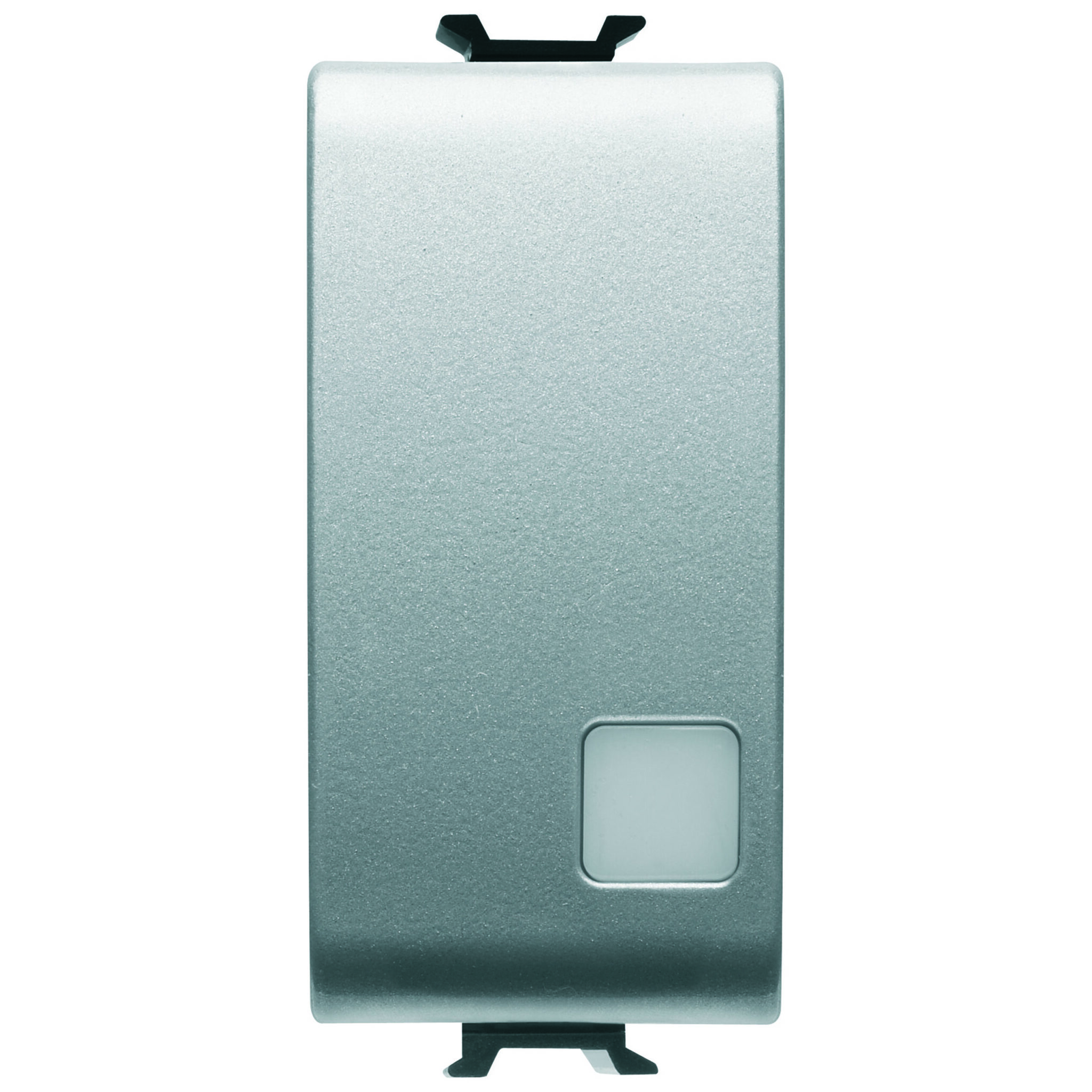 Buton Electronic Soft-click - Iluminat din Spate - Cu Repl. Lentila Neutra - Pentru Contactele Magistralei Interf. - 1P NO Pot.-free - 1 Modul - Titan - CHORUSMART