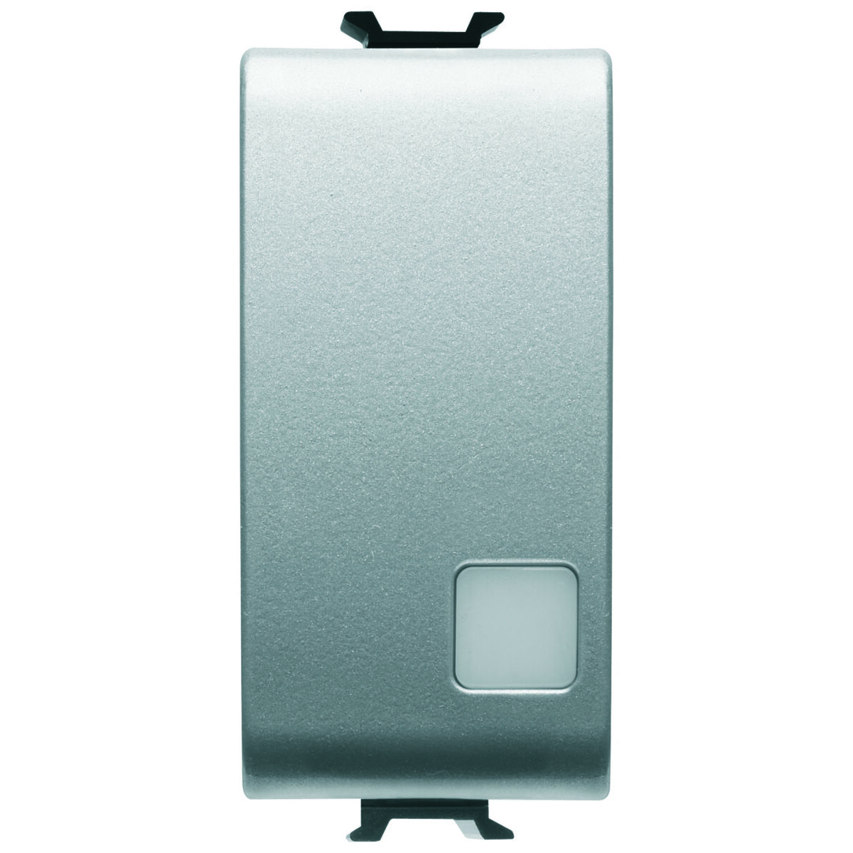 Buton Electronic Soft-click - Iluminat din Spate - Cu Repl. Lentila Neutra - Pentru Contactele Magistralei Interf. - 1P NO Pot.-free - 1 Modul - Titan - CHORUSMART