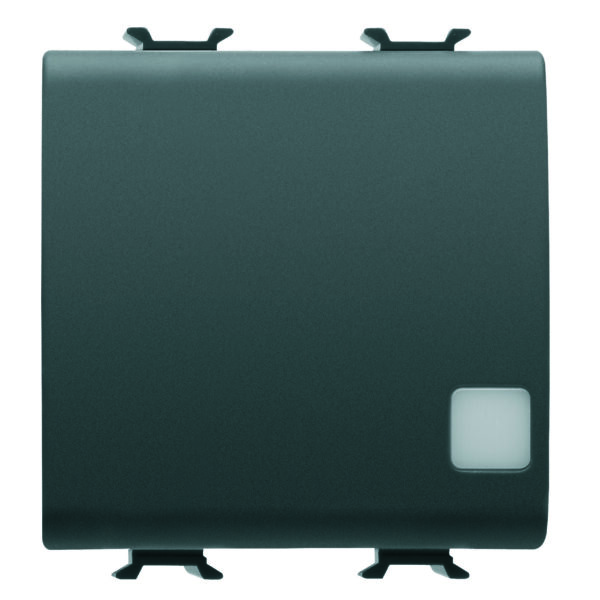 Buton Electronic Soft-click - Iluminat din Spate - Cu Repl. Lentila Neutra - Pentru Contactele Magistralei Interf. - 1P NO Pot.-free - 2M - Satin Black - CHORUSMART