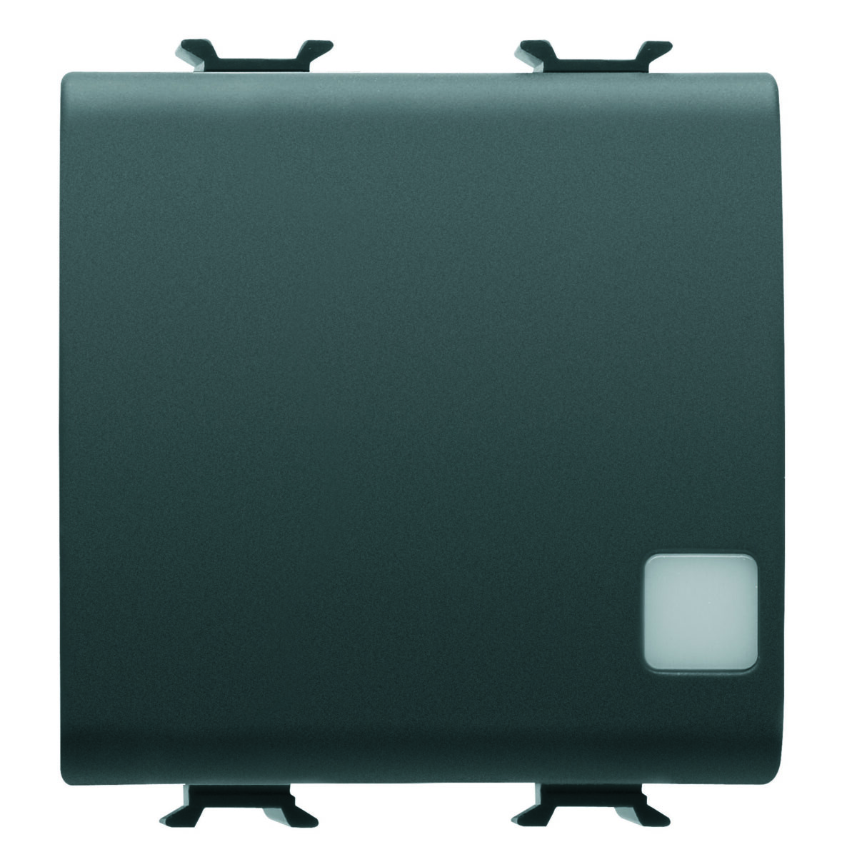 Buton Electronic Soft-click - Iluminat din Spate - Cu Repl. Lentila Neutra - Pentru Contactele Magistralei Interf. - 1P NO Pot.-free - 2M - Satin Black - CHORUSMART