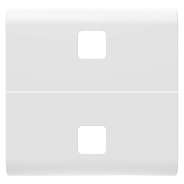 Buton Inlocuibil pentru Comenzi Axiale - A Se Completa cu 2 Lentile - 2 Module - Alb Satinat - CHORUSMART
