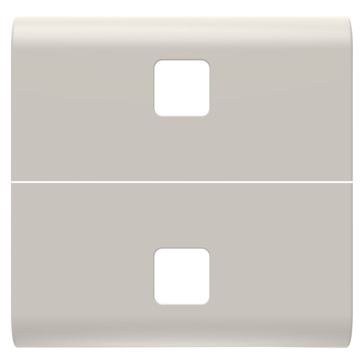 Buton Inlocuibil pentru Comenzi Axiale - A Se Completa cu 2 Lentile - 2 Module - Satin Natural Bej - CHORUSMART