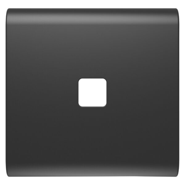 Buton Inlocuibil pentru Comenzi Axiale - A Se Completa cu Obiectiv - 2 Module - Negru Satinat - CHORUSMART
