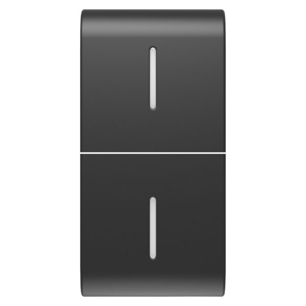 Buton Inlocuibil pentru Comenzi Axiale - Cu 2 Difuzoare - 1 Modul - Negru Satinat - CHORUSMART