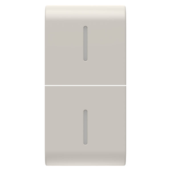 Buton Inlocuibil pentru Comenzi Axiale - Cu 2 Difuzoare - 1 Modul - Satin Natural Bej - CHORUSMART