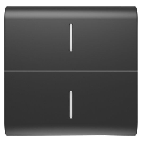 Buton Inlocuibil pentru Comenzi Axiale - Cu 2 Difuzoare - 2 Module - Negru Satinat - CHORUSMART