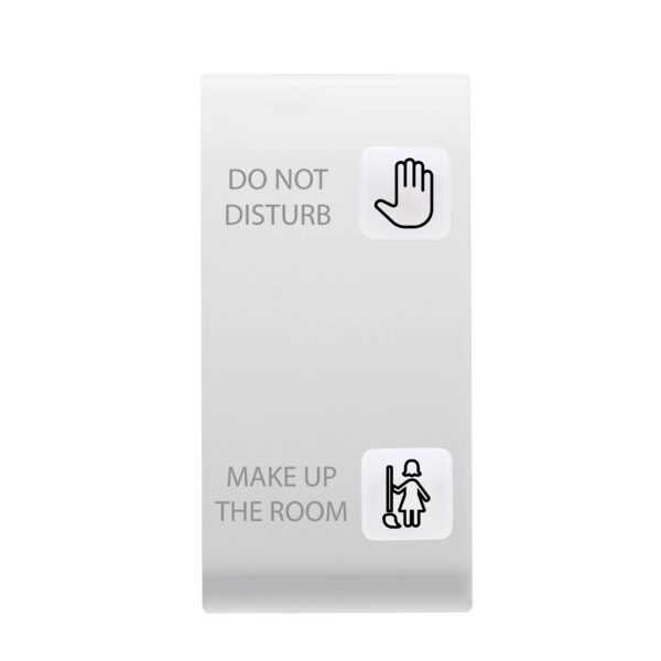 Buton Inlocuibil pentru Panoul cu Butoane - Solutie Hoteliera - 2 Lentile - DND+MUR - 1 Modul - Alb Satinat - CHORUSMART