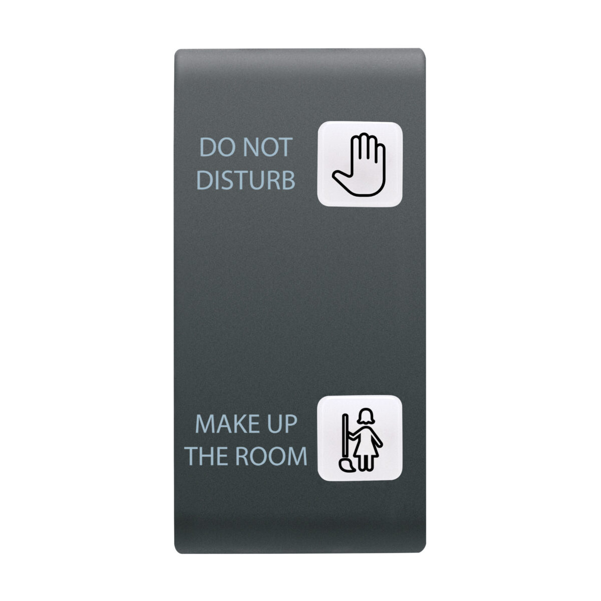 Buton Inlocuibil pentru Panoul cu Butoane - Solutie Hoteliera - 2 Lentile - DND+MUR - 1 Modul - Negru - CHORUSMART
