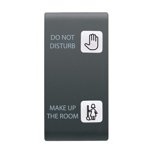 Buton Inlocuibil pentru Panoul cu Butoane - Solutie Hoteliera - 2 Lentile - DND+MUR - 1 Modul - Negru - CHORUSMART