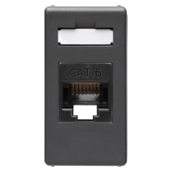 Conector RJ45 - 4 Perechi - Categoria 6 - Utp - Fara Unelte - 1 Modul - Sistem Negru