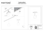 Corp suspendat pe sina Luna Maytoni TR039-4-5W3K-WW-DS-W-1