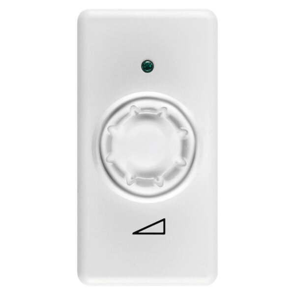 Dimmer electronic Rotativ - Pentru Sarcini Rezistive/Inductive - Rotativ cu Intrerupator cap scara - 1 Modul - Sistem Alb