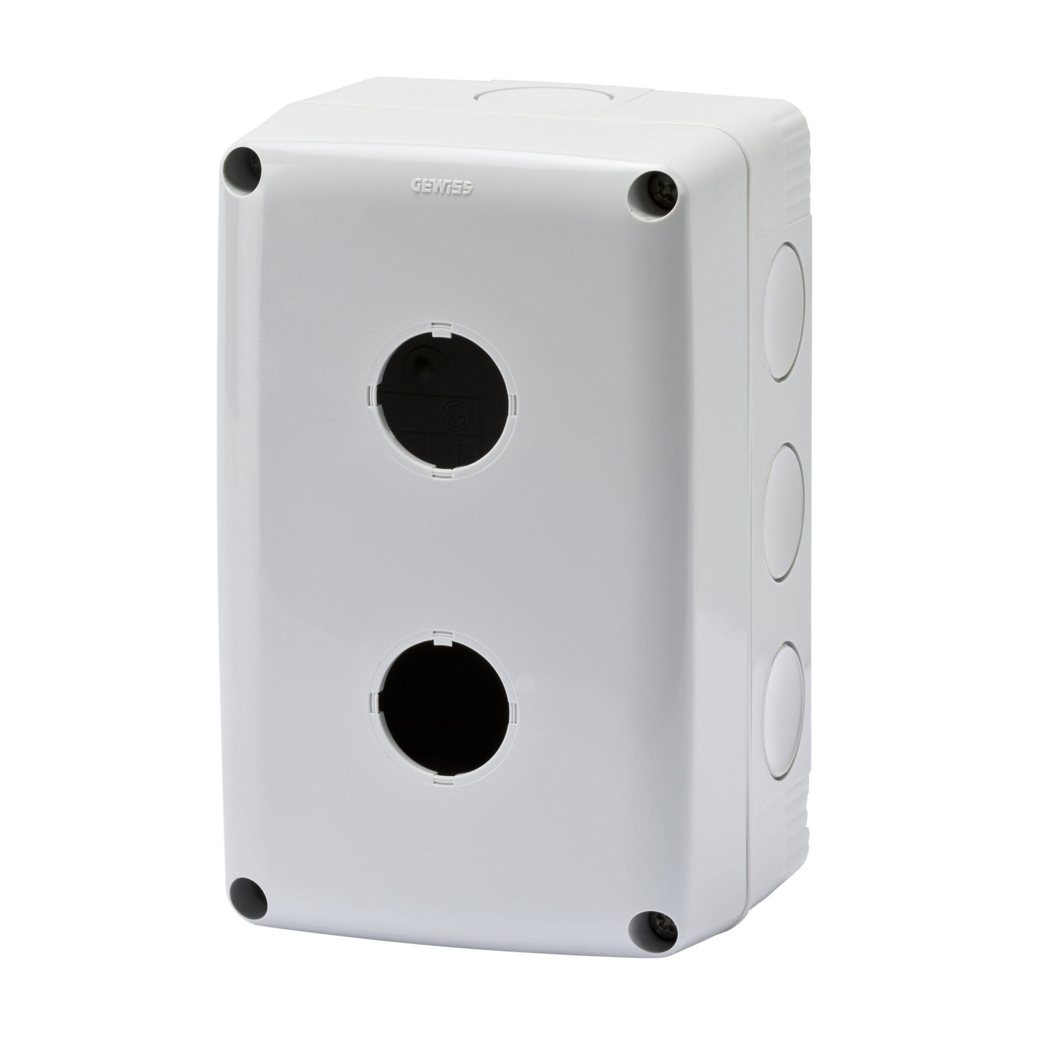 Doza aparenta butoane 2 module Diametru 22 MM - Capac Gri RAL 7035 - IP66
