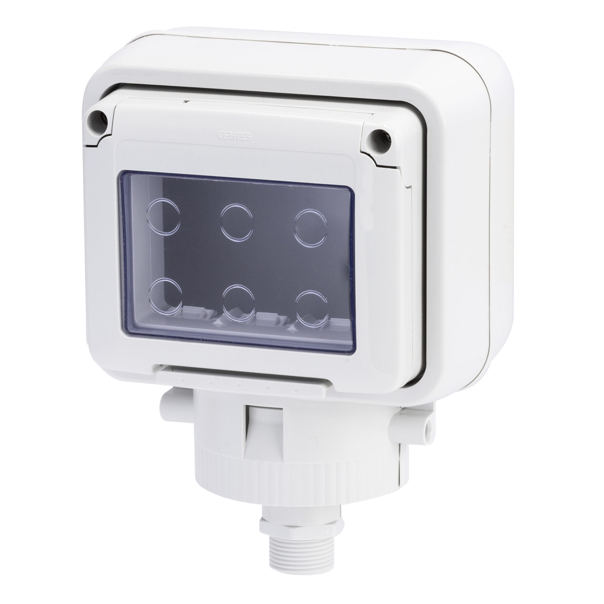 Doza aparenta modulara 3 module Cap Stalp - Gri RAL 7035 - IP55
