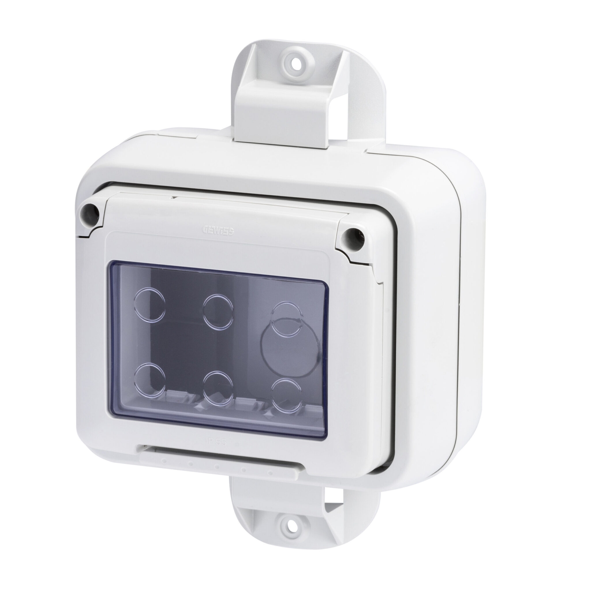Doza aparenta modulara 3 module Suport Stalp - Gri RAL 7035 - IP55