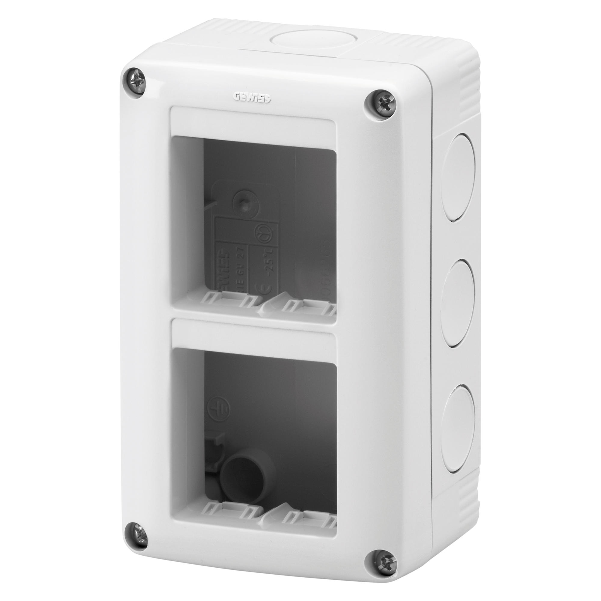 Doza aparenta modulara Vertical - 4 module Modul 2X2 - RAL 7035 Gri - IP40