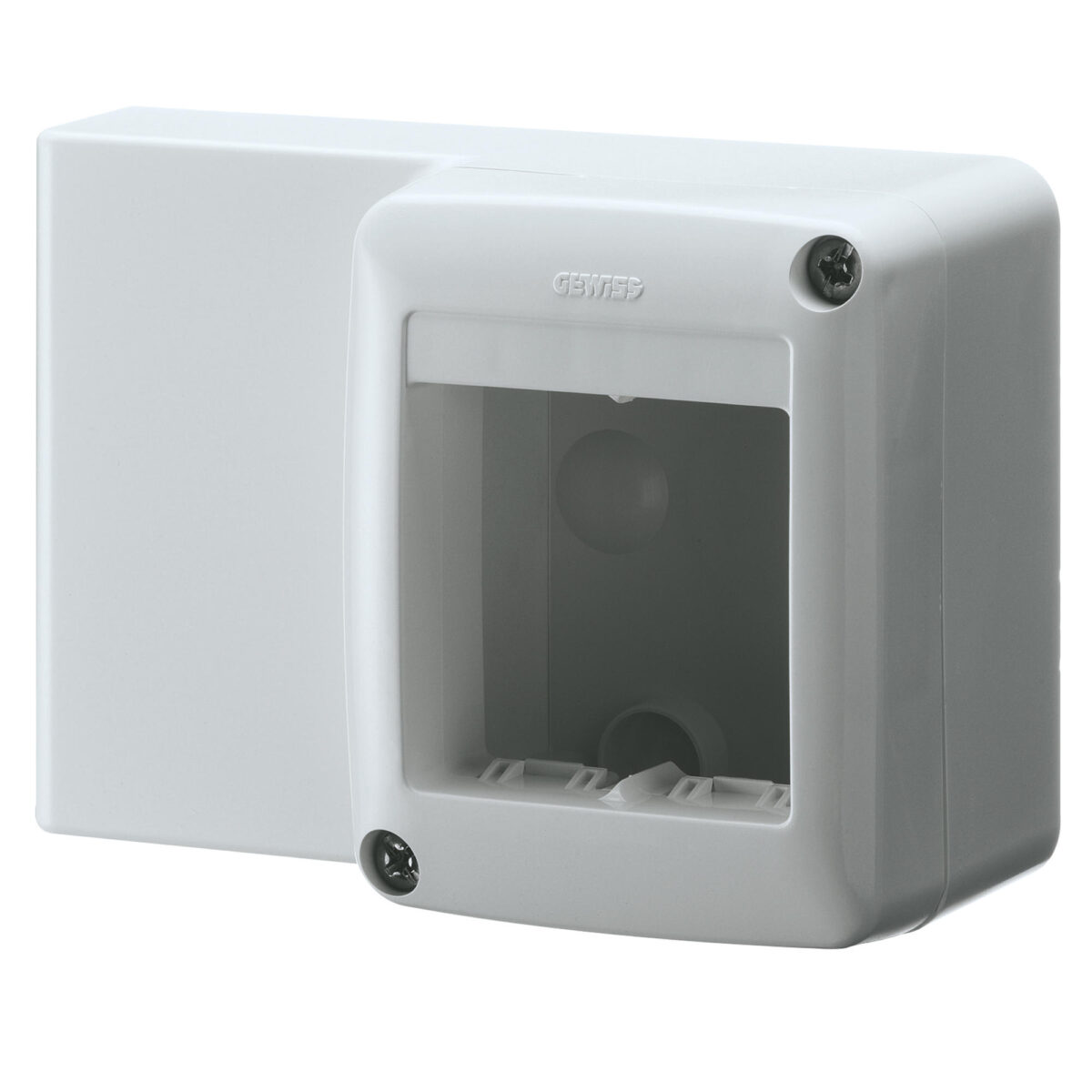 Doza aparenta pentru Mini-canal – 2 module Alb RAL 9010 Doza aparenta pentru Mini-canal - 2 module Alb RAL 9010
