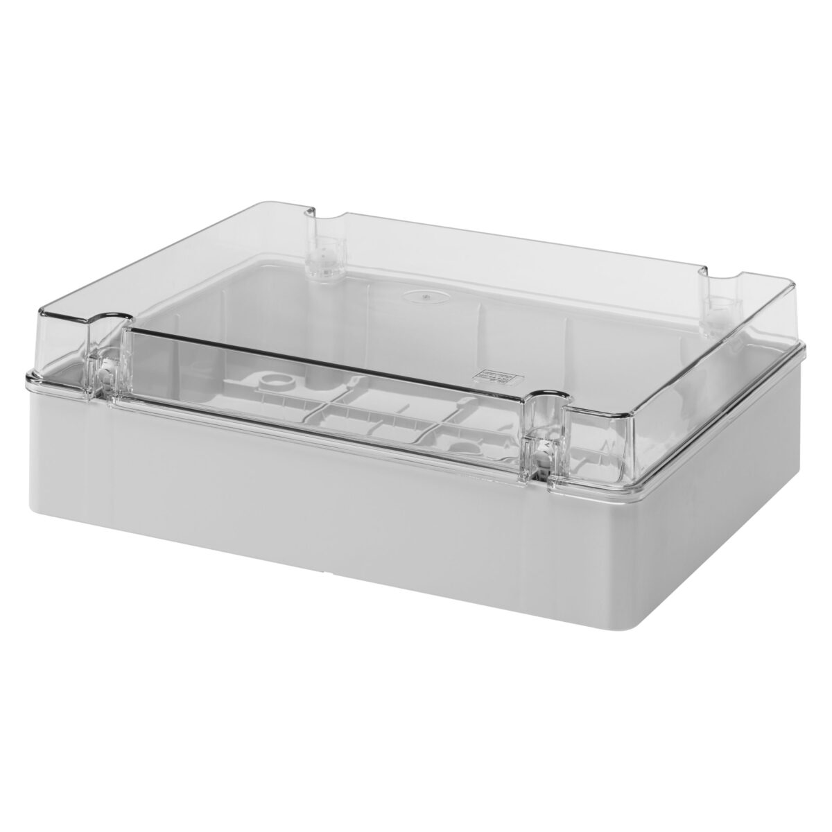 Doza de legatura cu Capac Simplu Transparent – IP56 – Dimensiuni Interne 380X300X120 – Cu Pereti Netezi Doza de legatura cu Capac Simplu Transparent - IP56 - Dimensiuni Interne 380X300X120 - Cu Pereti Netezi
