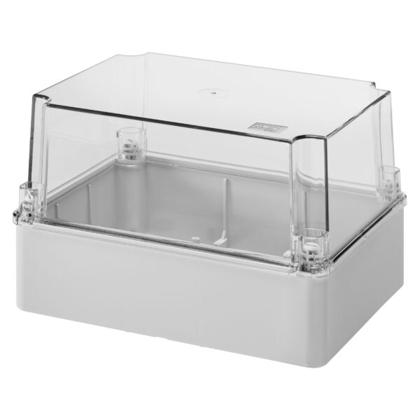 Doza de legatura cu Capac Transparent Adanc - IP56 - Dimensiuni Interne 240X190X160 - Cu Pereti Netezi